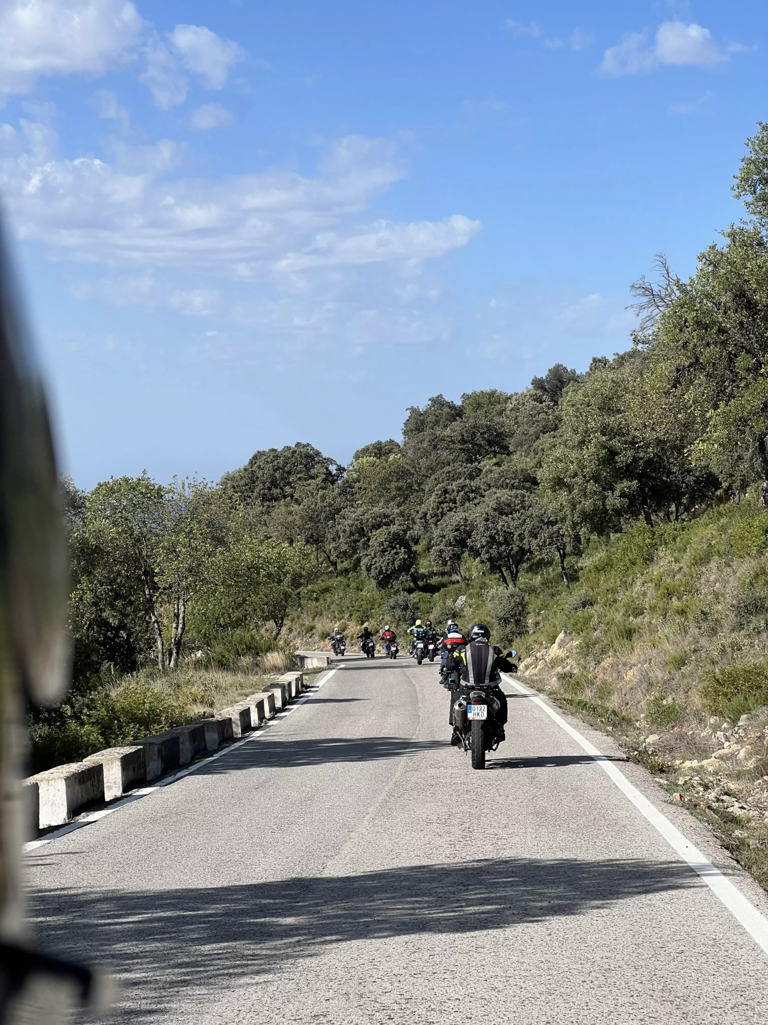 les motards sur la route